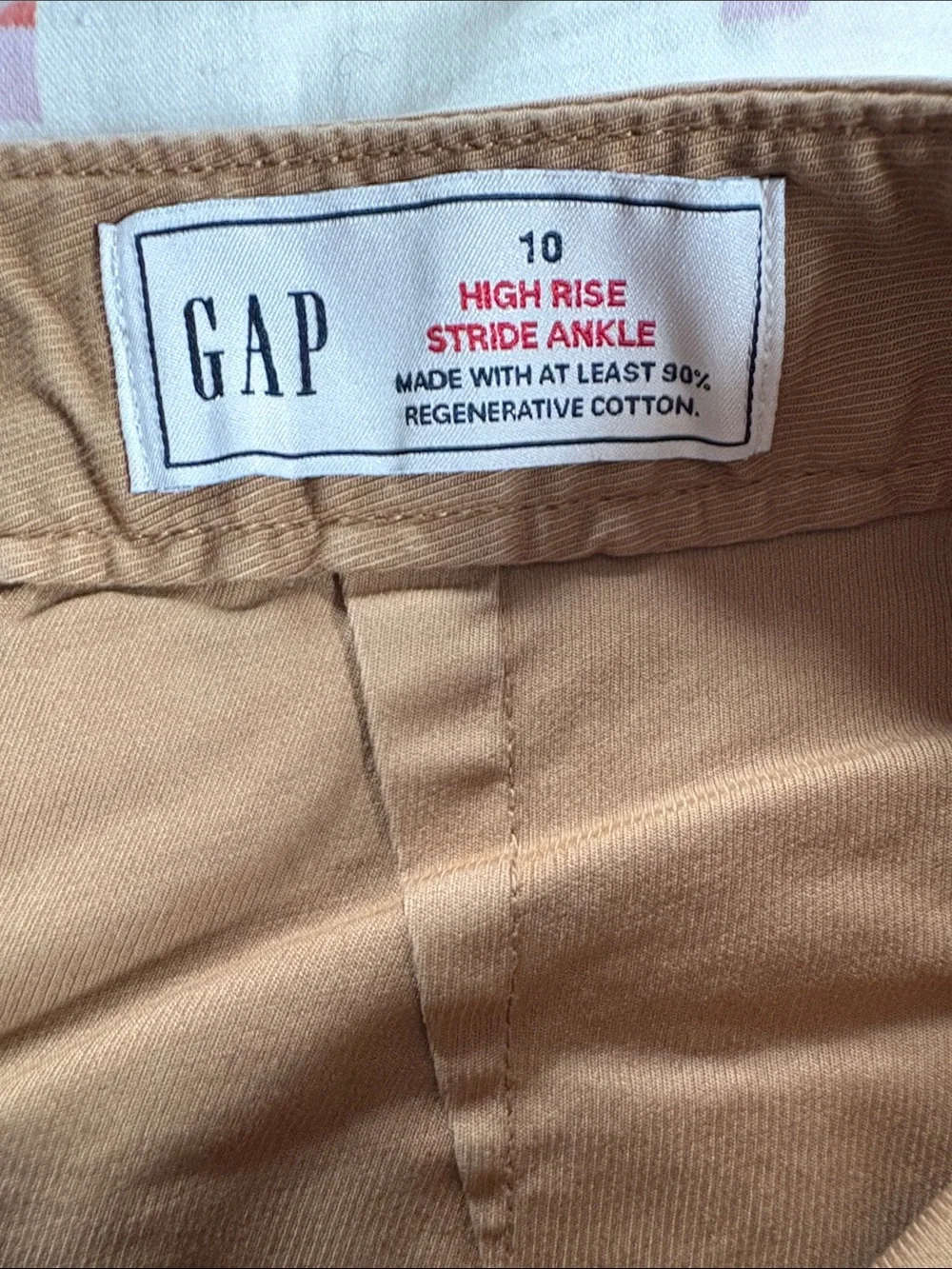 Gap High Rise Stride Ankle Pant NWT Tan Size 10
